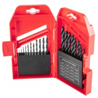 Свердло по металу HSS, 1.0-10.0 мм, S4, набір 19 шт Top Tools