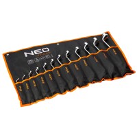 Ключі накидні  вигнуті, 6 x 32 мм, набір 12 шт.  NEO Tools