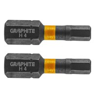 Ударний біт HEX4 x 25 мм, 2 шт. Graphite