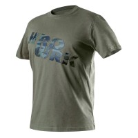Футболка робоча CAMO, оливкова з надрукованою символікою, розмір XXL NEO Tools