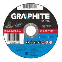 Диск відрізний по металу,  125 x 1.6 х 22.2 мм, 41 A60-T-BF Graphite