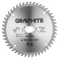 Леза для заглибних пил з наконечниками HM 165 x 20 мм, 48 зубів  Graphite