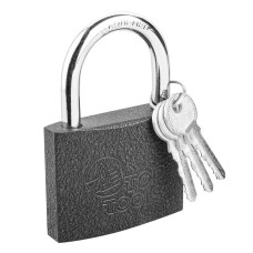 Замок висячий чавунний, 75 мм, 2 ключа  Top Tools
