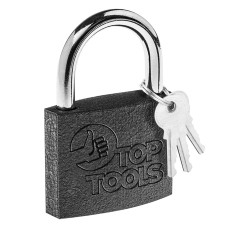 Замок висячий чавунний, 50 мм, 3 ключа  Top Tools