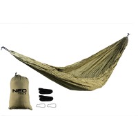 Гамак Neo Tools 63-124, 330x140 см, нейлон, до 200 кг, зелений. NEO Tools