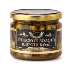 Шпроти в олії ТМ «Ризьке Золото», скло, 270 г