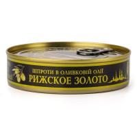 Шпроти в оливковій олії ТМ «Ризьке Золото», ж/б з ключем,  160 г