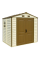 Сарай пластиковий StoreAll 245x168x220 см слонова кістка, коричний дах Сарай для саду дачі Хозблок Госпблок для саду