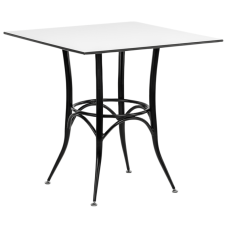 Стіл Tilia Capri 90x90 см біла стільниця, ніжки чорні