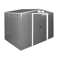 Сарай металевий ECO 262x182x191 см сірий з білим Сарай для саду дачі Хозблок Госпблок для саду