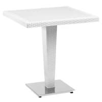 Стол Tilia Antares 70x70 см база нержавеющая сталь белая слоновая кость