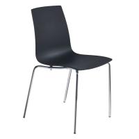 Стул Papatya X-Treme S матовый черный, низ хром