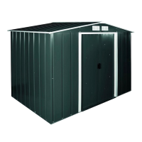 Сарай металлический ECO 262x241x191 см зеленый с белым Сарай для сада дачи Хозблок Хозблок для сада