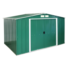 Сарай металевий ECO 320x241x196 см зелений з білим