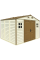 Сарай пластиковый Woodside 325x247x231 см слоновая кость, коричная крыша Сарай для сада дачи Хозблок Хозблок для сада