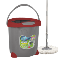 Набор для уборки Planet Spin Mop Joker 15 л серый с красным