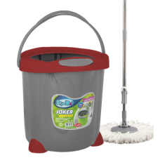 Набір для прибирання Planet Spin Mop Joker 15 л сірий з червоним