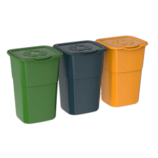 Набір сміттєвих баків ECO 3 зелений, синій, жовтий