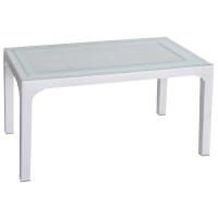 Стол под ротанг Irak Plastik 80x140 белый