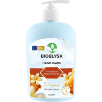 Жидкое крем-мыло парфюмированное антибактериальное “Frangipani Bliss & Honey” BioBlysk 500 мл