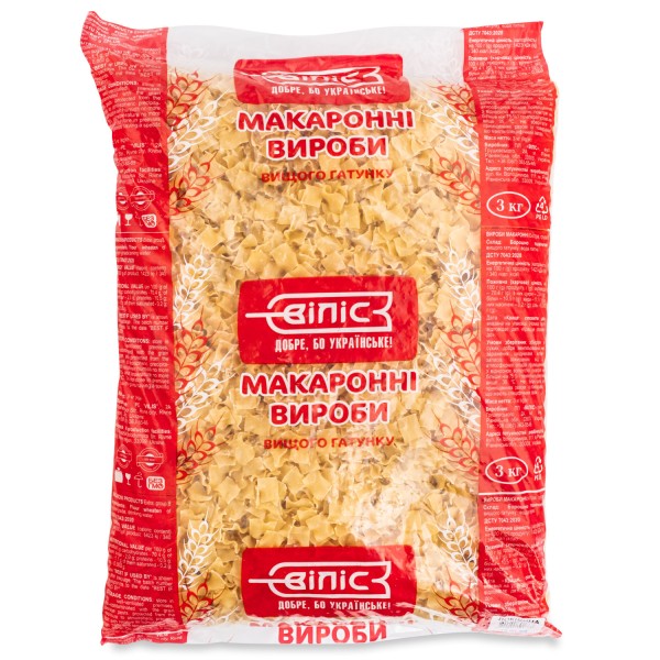 Макаронные изделия Лапша волнистая ВИЛИС 3 кг
