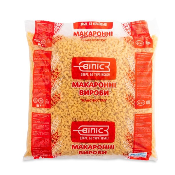 Макаронные изделия Рожка №7 ВИЛИС 5 кг