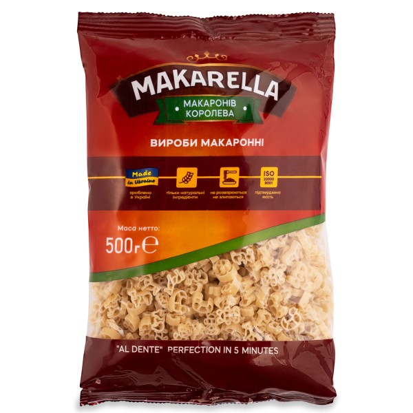 Макаронные изделия Веселые зверьки MAKARELLА 500 г