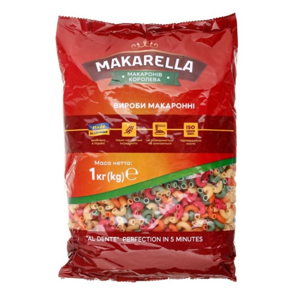 Макаронные изделия Радуга Рожки №7 MAKARELLА 1 кг