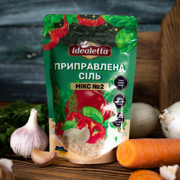 Приправленная соль Микс №2 со сладкой паприкой, базиликом и травами Idealetta 170 г х 3 шт