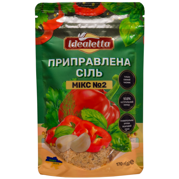 Приправленная соль Микс №2 со сладкой паприкой, базиликом и травами Idealetta 170 г х 3 шт