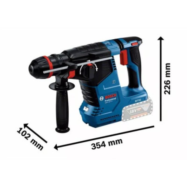 Акумуляторний перфоратор Bosch GBH 187-LI Professional, 1 патрон, без акб і зп
