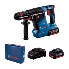 Акумуляторний перфоратор Bosch GBH 187-LI Professional, 1 патрон, 2 акб GBA 18V 5.0Ah, з/п GAL 1880 CV