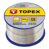 Припой оловянный 60%Sn, проволока 1.5 мм,100 г TOPEX