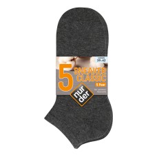 Шкарпетки чоловічі Nur Der короткі 5 пар р. 39-42 Темно сірий (485508)