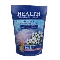 Соль морская натуральная для ванны "Чайное дерево" Crystals Health 500 г