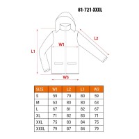 Сигнальная водостойкая рабочая куртка, оранжевая, размер XXXL NEO TOOLS