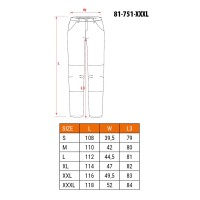 Світлоповертаючі штани softshell; помаранчеві; розмір XXXL NEO TOOLS