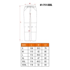 Сигнальные рабочие брюки softshell, оранжевые, размер XXXL NEO TOOLS