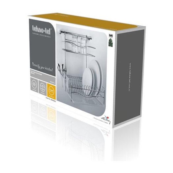 Сушилка для посуды Tekno-tel kb013 на релинг хром