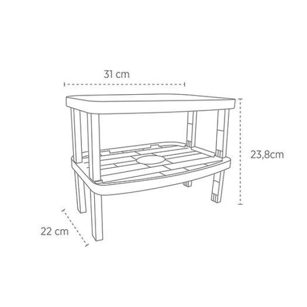 Етажерка для посуду Omak Plastik Deco Bella пластик 22x31x14,9 см