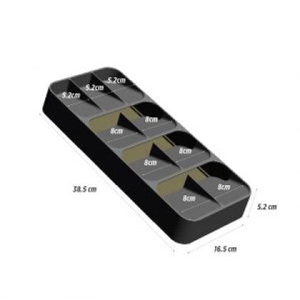 Лоток подвійний для столових приладів Omak Plastik Deco Bella Пластик 38,8x17x5,2 см