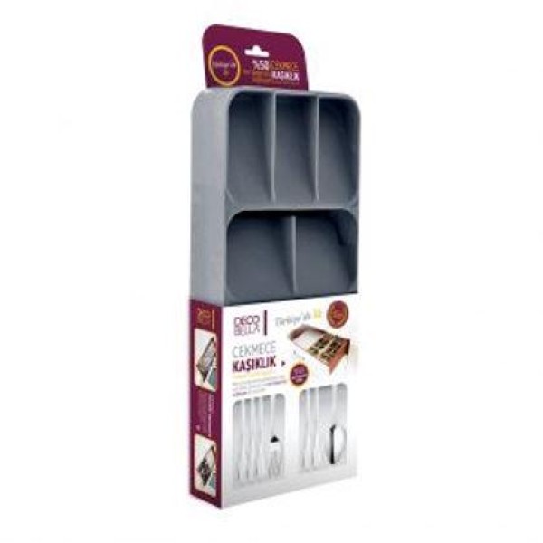 Лоток подвійний для столових приладів Omak Plastik Deco Bella Пластик 38,8x17x5,2 см
