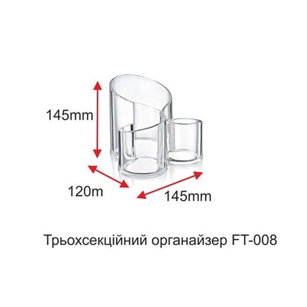 Трисекційний органайзер Boxup ft008 120х145х145 мм