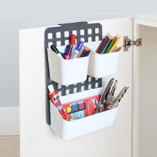 Органайзер навісний на 3 кошики Omak Plastik Deco Bella 1 великий/2 малих 110x250x360 мм білий/сірий