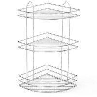 Полка угловая трехъярусная для ванной комнаты TEKNO-TEL BK003 Eco сатин