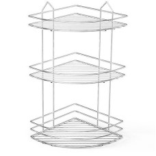 Полка угловая трехъярусная для ванной комнаты TEKNO-TEL BK003 Eco сатин