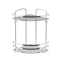 Полиця кутова двоярусна TEKNO-TEL LM008H 24x24x38 см хром