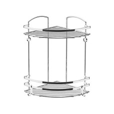 Полка угловая двухъярусная TEKNO-TEL LM008H 24x24x38 см хром