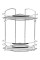 Полка угловая двухъярусная TEKNO-TEL LM008H 24x24x38 см хром
