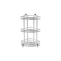 Полка угловая трехъярусная в ванную TEKNO-TEL BK023H 20х20х48 см хром